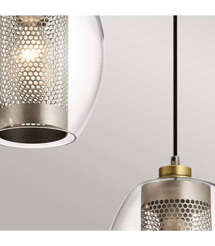 Asher 3 Light Pendant Rectangle Antique Pewter-4