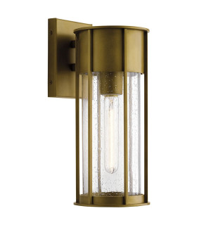 Camillo 1 Light Medium Outdoor Wall Lantern Painted Natural Brass IP44-1