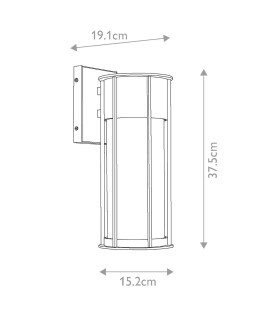 Camillo 1 Light Medium Outdoor Wall Lantern Painted Natural Brass IP44-2