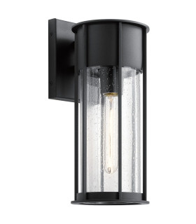 Camillo 1 Light Medium Outdoor Wall Lantern Textured Black IP44-1