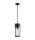 Camillo 1 Light Outdoor Pendant Textured Black IP44-1