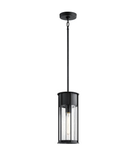 Camillo 1 Light Outdoor Pendant Textured Black IP44-1