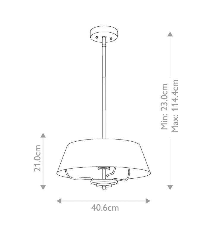 Luella 3 Light Duo-Mount Pendant Black & Brass-2