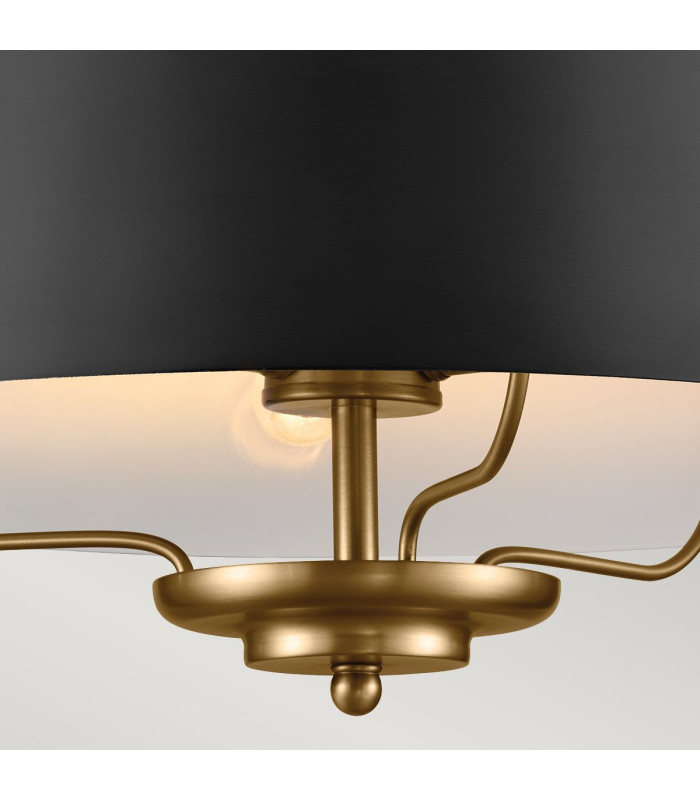 Luella 3 Light Duo-Mount Pendant Black & Brass-4