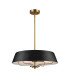 Luella 4 Light Duo-Mount Pendant Black & Brass-1