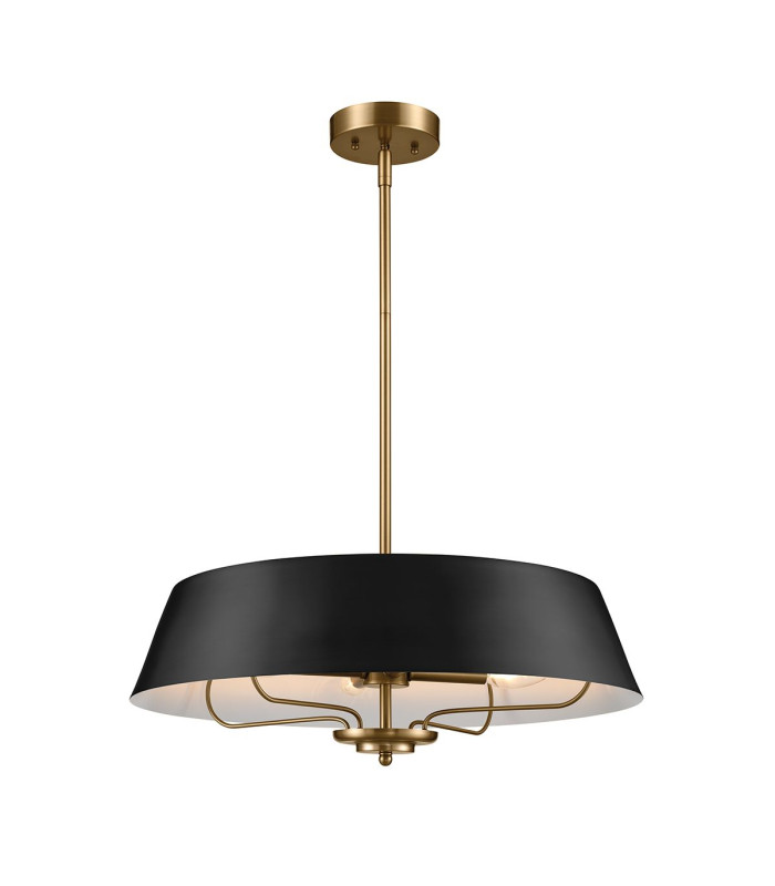 Luella 4 Light Duo-Mount Pendant Black & Brass-1
