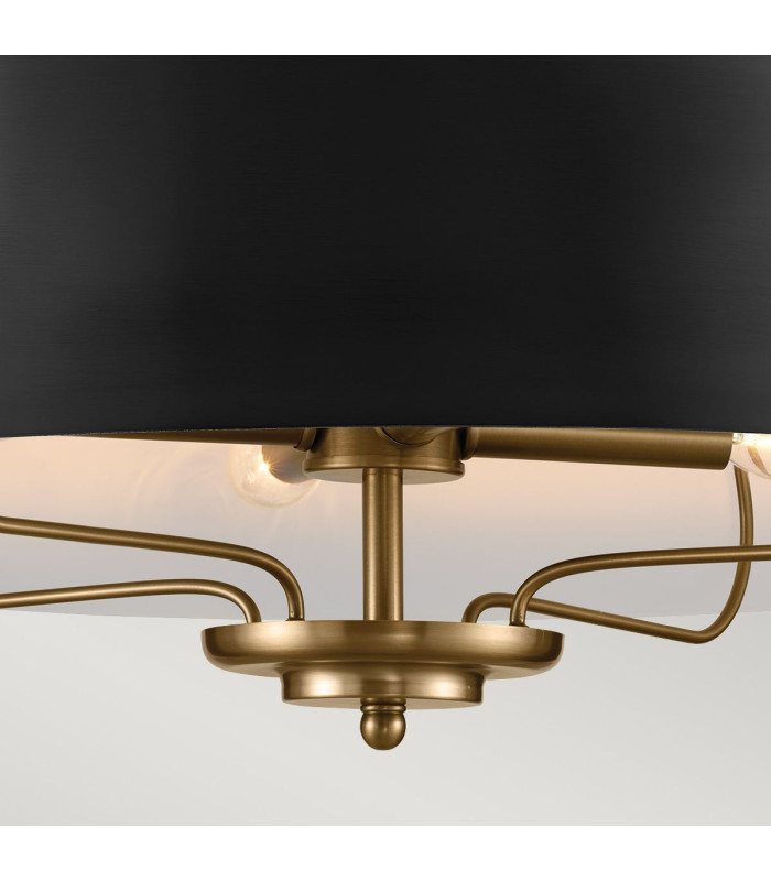 Luella 4 Light Duo-Mount Pendant Black & Brass-4
