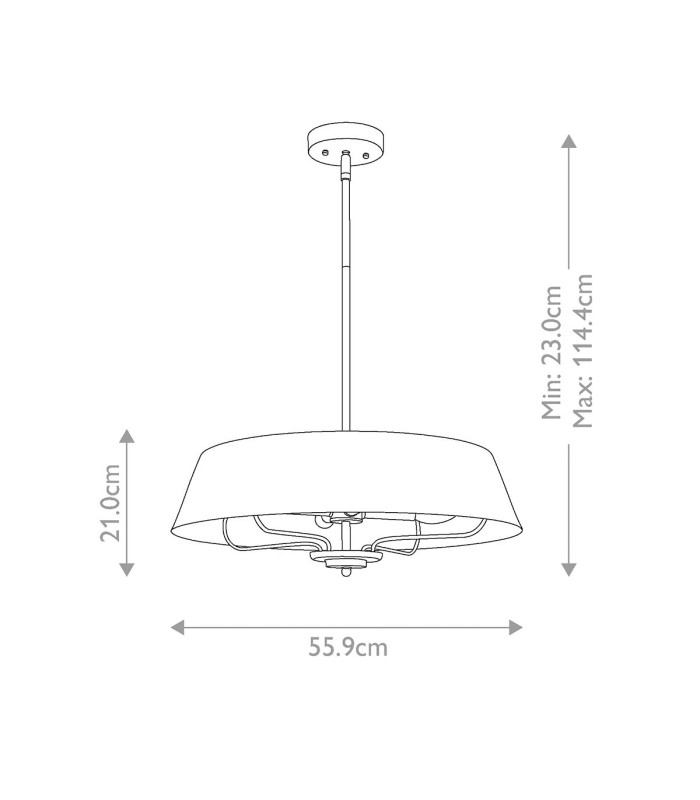 Luella 4 Light Duo-Mount Pendant Brushed Natural Brass-2