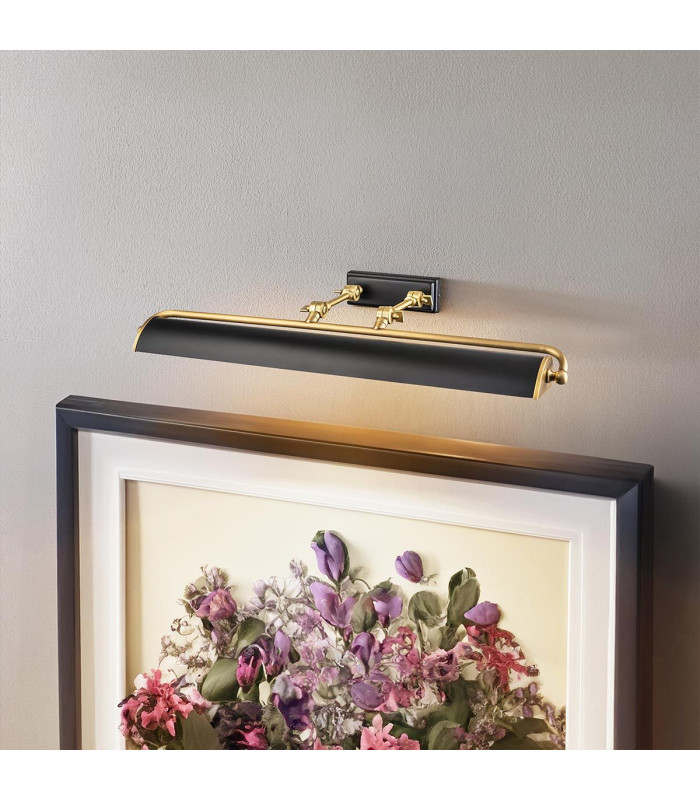 Winchfield 4 Light Large Picture Light Aged Brass & Matte Black-3