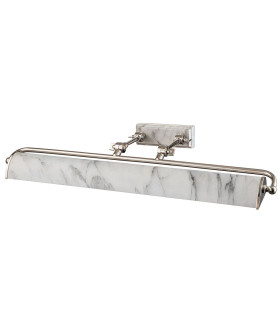Winchfield 4 Light Large Picture Light Polished Nickel & White Marble Effect-1