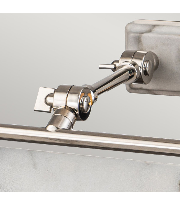 Winchfield 4 Light Large Picture Light Polished Nickel & White Marble Effect-4