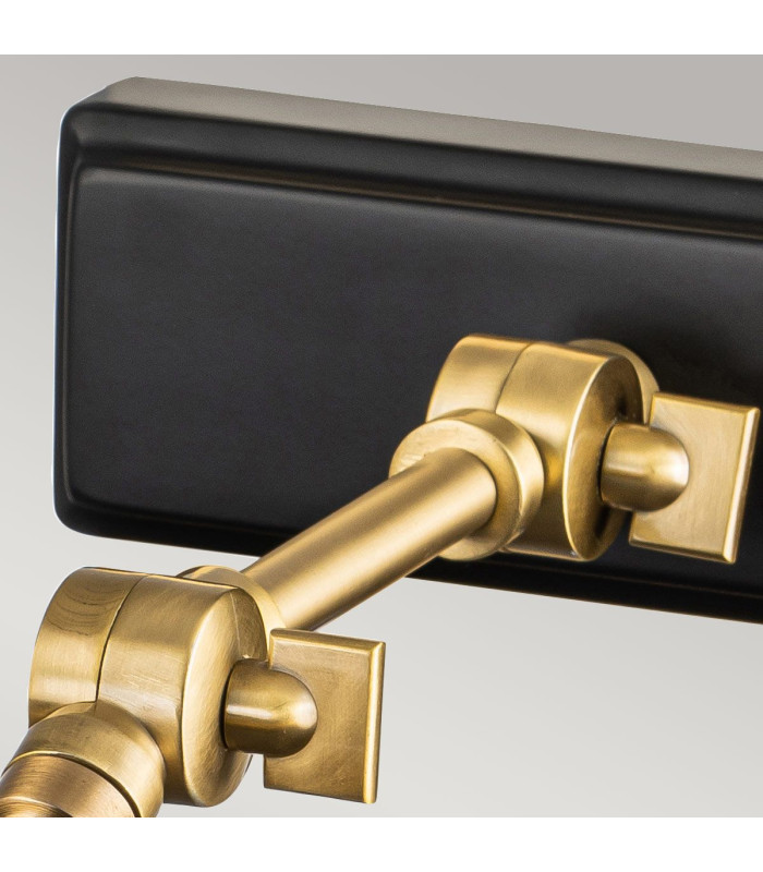 Winchfield 2 Light Medium Picture Light Aged Brass & Matte Black-4