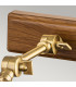 Winchfield 2 Light Medium Picture Light Aged Brass & Oak Effect-4
