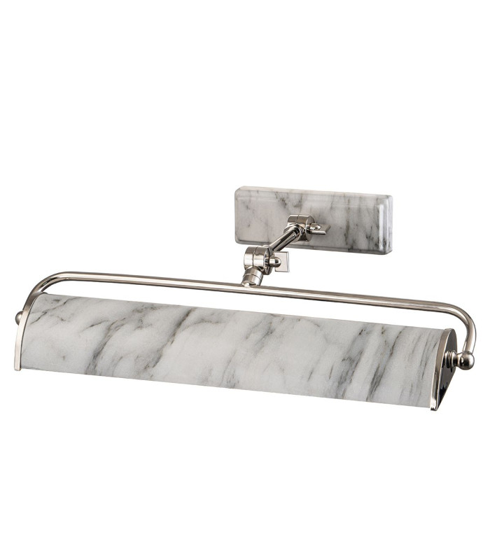 Winchfield 2 Light Medium Picture Light Polished Nickel & White Marble Effect-1