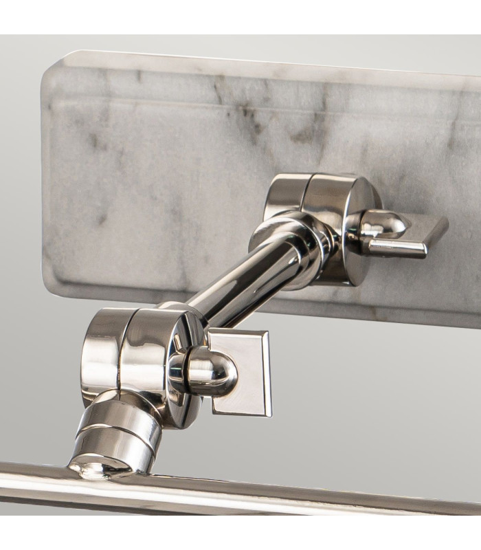 Winchfield 2 Light Medium Picture Light Polished Nickel & White Marble Effect-4