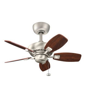 Canfield 76cm Pull Chain Ceiling Fan Brushed Nickel-1
