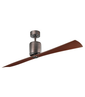 Ferron 152cm 2 Blade Ceiling Fan Oil Brushed Bronze Remote Control-1