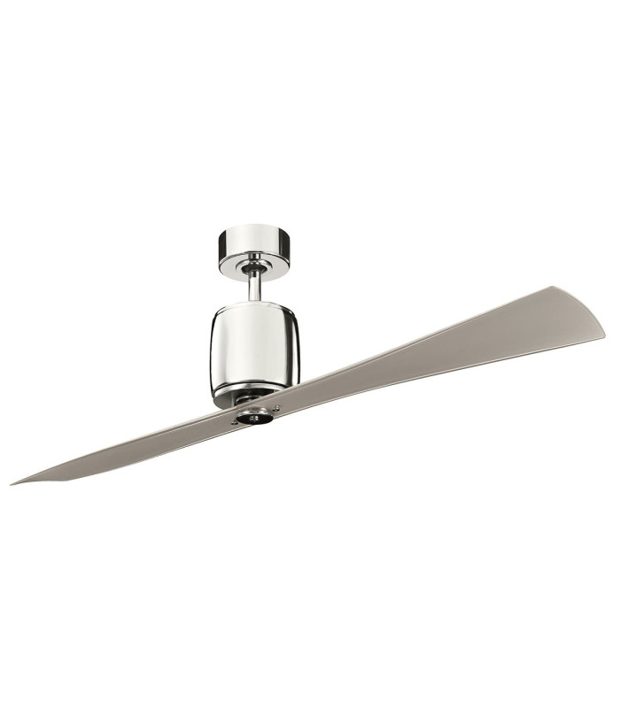 Ferron 152cm 2 Blade Ceiling Fan Polished Nickel Remote Control-1
