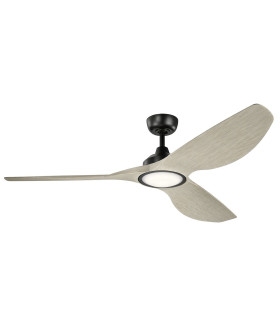 Imari 165cm Ceiling Fan with Dimmable 3000K LED Light Satin Black Remote Control-1
