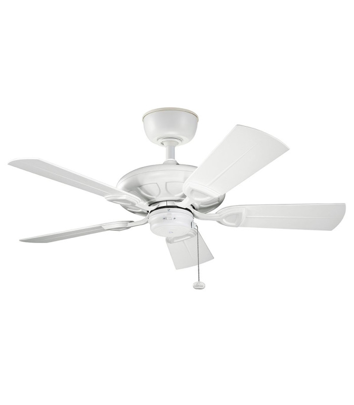 Kevlar 107cm Pull Chain 5 Blade Ceiling Fan Matte White-1
