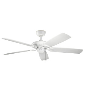 Kevlar 152cm Pull Chain 5 Blade Ceiling Fan Matte White-1