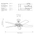 Kevlar 152cm Pull Chain 5 Blade Ceiling Fan Matte White-2