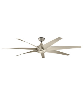 Lehr 203cm 7 Blade Ceiling Fan with Integrated LED Light Antique Satin Silver Remote Control-1
