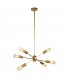 6 Light Pendant Matt Gold, E27 - 1