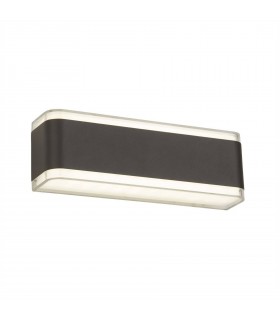 Integrated LED 2 Light Outdoor Wall Light Dark Grey IP44 - 1