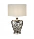 1 Light Table Lamp Chrome, White Shade, E27 - 1