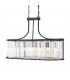 5 Light Bar Pendant Matt Black, with Glass, E27 - 1