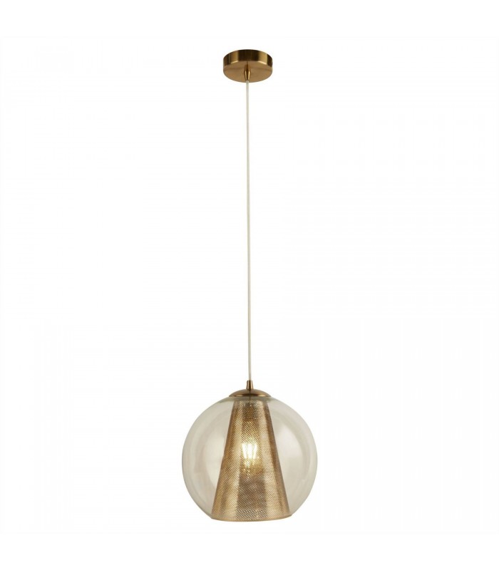 1 Light Pendant Mesh Satin Brass, E27 - 1