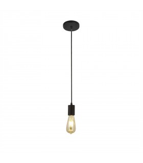 1 Light Pendant Matt Black, E27 - 1