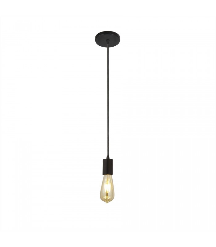 1 Light Pendant Matt Black, E27 - 1