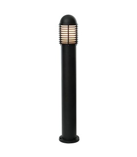 Outdoor Bollard Light Matt Black, Opal Polycarbonate IP44, E27 - 1