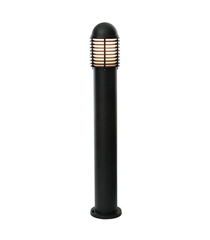 Outdoor Bollard Light Matt Black, Opal Polycarbonate IP44, E27 - 1