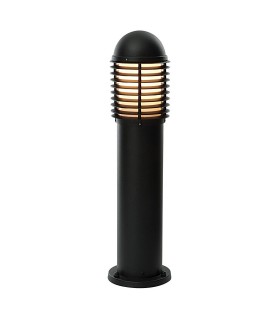 Outdoor Bollard Light Matt Black, Opal Polycarbonate IP44, E27 - 1