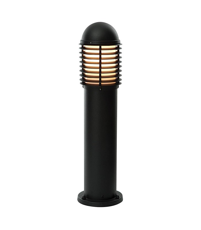 Outdoor Bollard Light Matt Black, Opal Polycarbonate IP44, E27 - 1