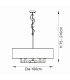 Grande Cylindrical Pendant Ceiling Light Matt Nickel Plate Grey Fabric 5x E27-8