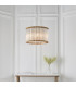 Romola Pendant Ceiling Light Matt Gold Finish Clear Ribbed Glass 6x E14-2