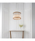 Romola Pendant Ceiling Light Matt Gold Finish Clear Ribbed Glass 6x E14-3
