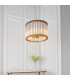 Romola Pendant Ceiling Light Matt Gold Finish Clear Ribbed Glass 6x E14-4