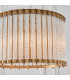 Romola Pendant Ceiling Light Matt Gold Finish Clear Ribbed Glass 6x E14-5