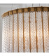 Romola Pendant Ceiling Light Matt Gold Finish Clear Ribbed Glass 6x E14-7