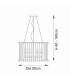 Romola Pendant Ceiling Light Matt Gold Finish Clear Ribbed Glass 6x E14-10