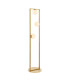 Teo Multi Arm Floor Lamp Brushed Gold Finish Gloss Opal Glass 3x G9-1