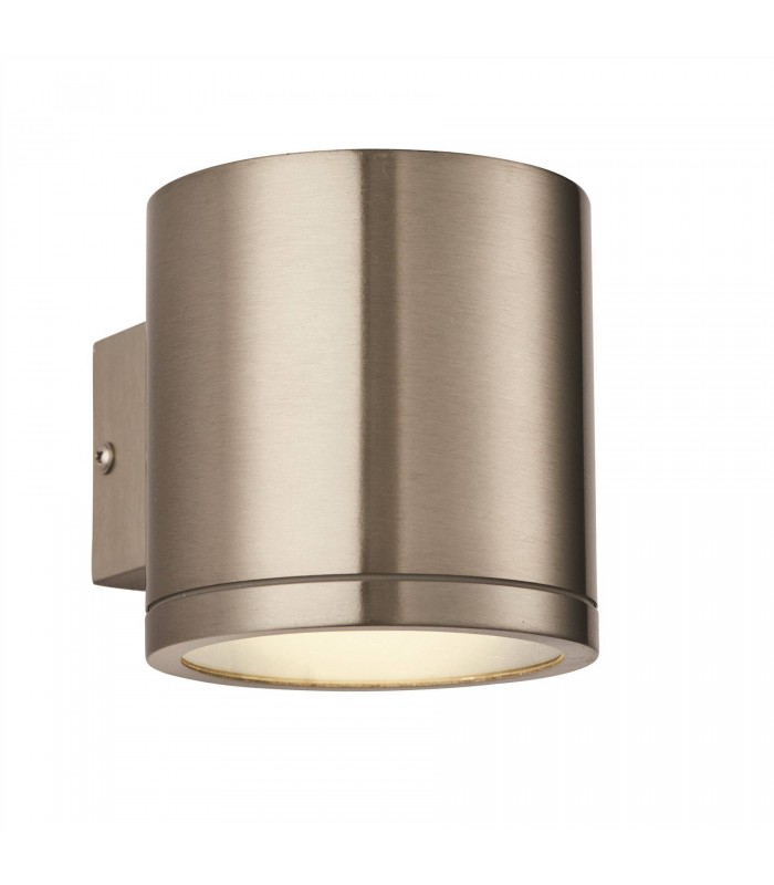 LED 1 Light Outdoor Wall Marine Grade Brushed Stainless Steel, Glass IP44 - 1
