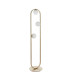 Enzo Multi Arm Floor Lamp Brushed Silver Finish Gloss Opal Glass 3x G9-9