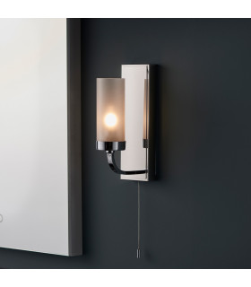 Edrea Bathroom Wall Lamp Chrome Plate Frosted Glass 1x G9-2