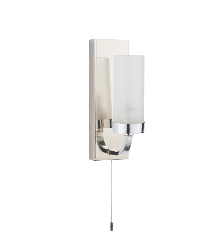 Edrea Bathroom Wall Lamp Chrome Plate Frosted Glass 1x G9-8